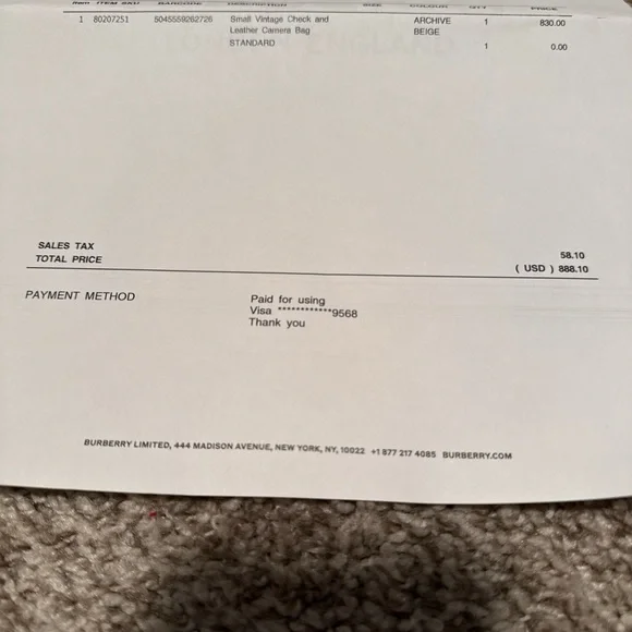 Burberry Beige and Red Plaid Crossbody Bag - Picture 6 of 8